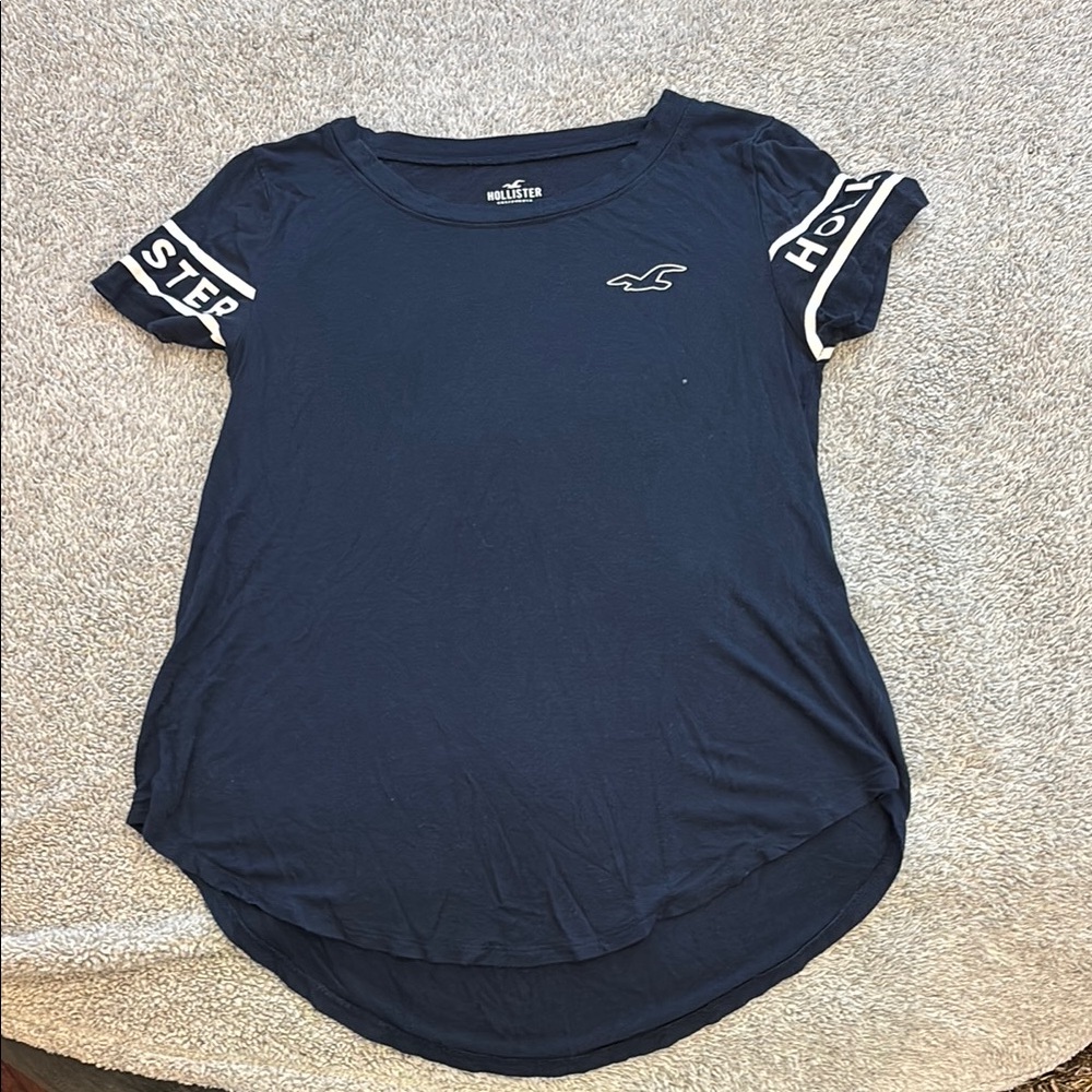 Hollister Blue Fitted Short Sleeve Tee